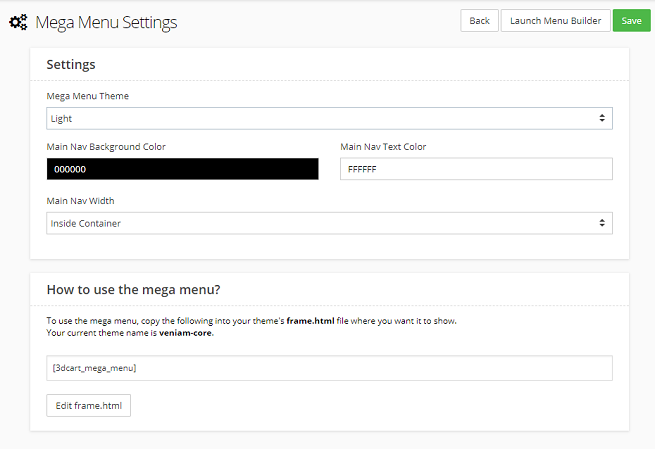 Mega Menu Builder
