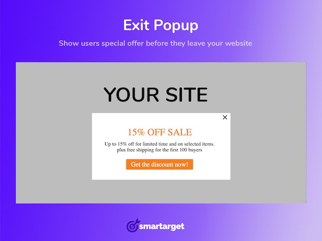Smartarget Exit Popup